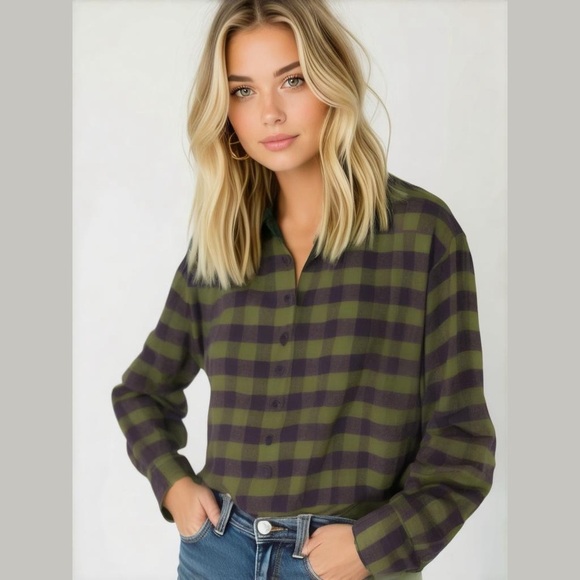 Madewell Tops - Madewell Flannel Sunday Shirt in Buffalo Check. Size Small.